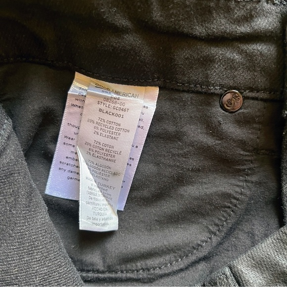 GOOD AMERICAN Good Classic Coated Denim Jeans Size 28 in Black - Picture 14 of 16